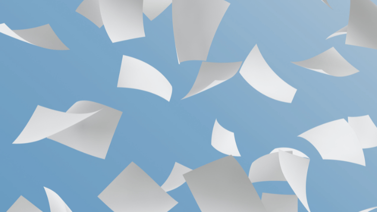 Chasing Invoices - Falling Papers